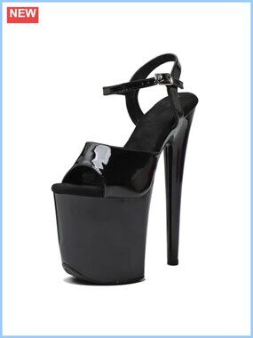 Womens 8 in Platform Sandal Heels Ankle-Strap Pole Dance High Heel Stiletto